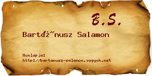 Bartánusz Salamon névjegykártya